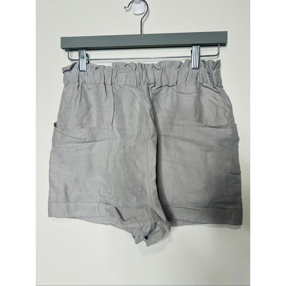 Wilfred Free Gray Lyocell/Linen Patch Pocket Shorts Sz M